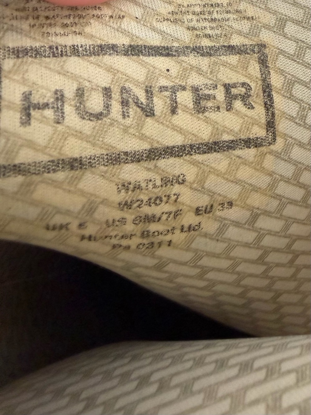 Hunter Women’s 7 Green Lace Up Tall Rubber Rain Boots Knee High circa 2010-2012 - Picture 10 of 16